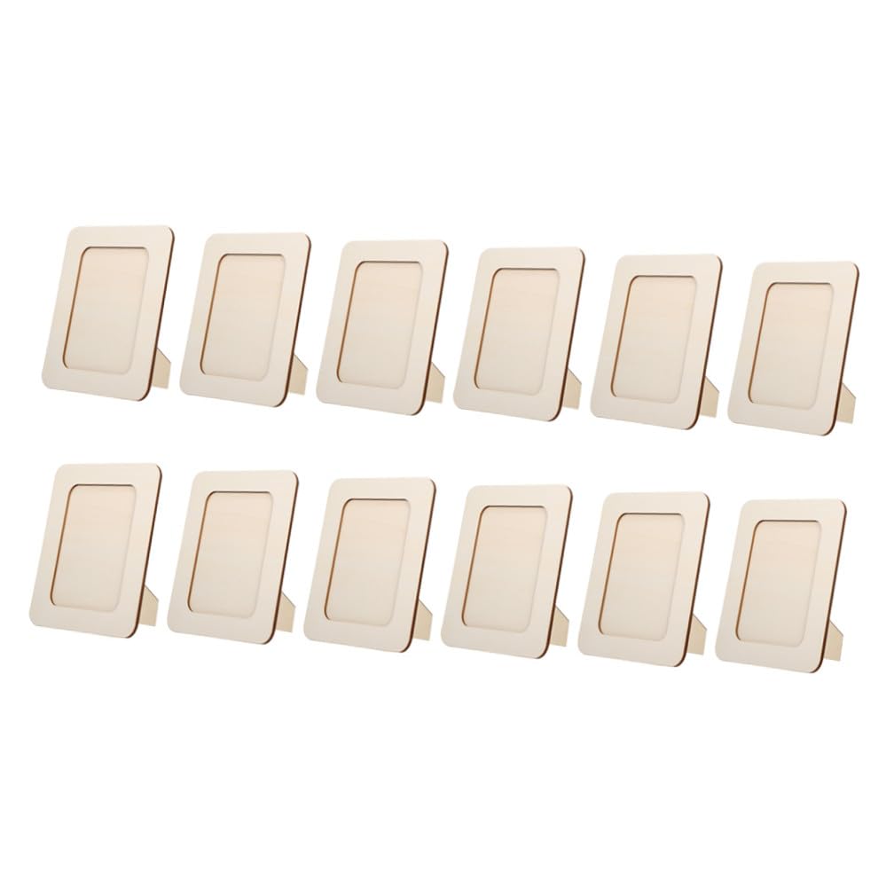 BESPORTBLE Cornice per Foto da Tavolo in Legno Fai da Te Set da 12 Pezzi 6 Pollici Cornice Portafoto Decorativa per Casa e Camera da Letto