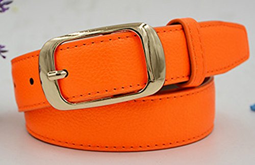 X&F Women's Simple Solid PU Leather Jeans Buckle Belt Girls Pants Waist Belts2