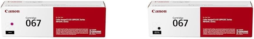 Canon 067 Magenta and Black Toner Cartridges Compatible with MF656Cdw, MF654Cdw, MF653Cdw, LBP633Cdw and LBP632Cdw Printers