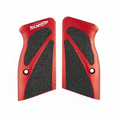 Peso: 60g-2,11oz Toni system Art. GT213DC Guancette X3D Corte per Tanfoglio P21L (Rosso)