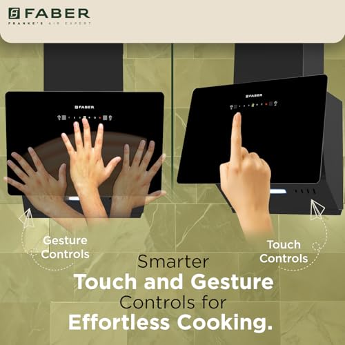 Faber Hood Trendy 60cm 1500 m³/hr BLDC Autoclean Slant Shape Chimney | Built In Oil Collector | Touch & Gesture Control | 12Yr Motor,2Yr... - Image 4