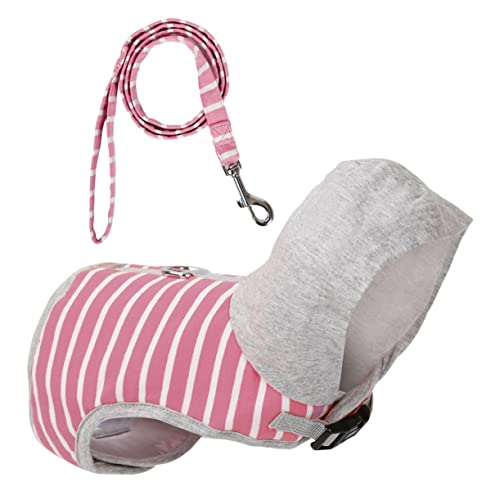 Toddmomy Pet Vest Harness for Cats No Pull Design Comfortable Outdoor Walking Training Gear Quick Release Buckle for Daily Use Striped