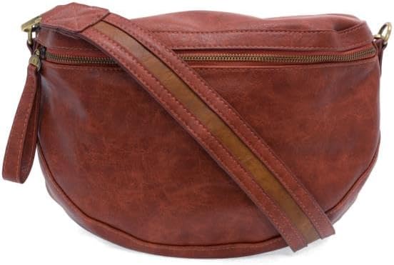 Joy Susan Women's Fashion Purse Laura Contrast Strap Sling Belt Bag