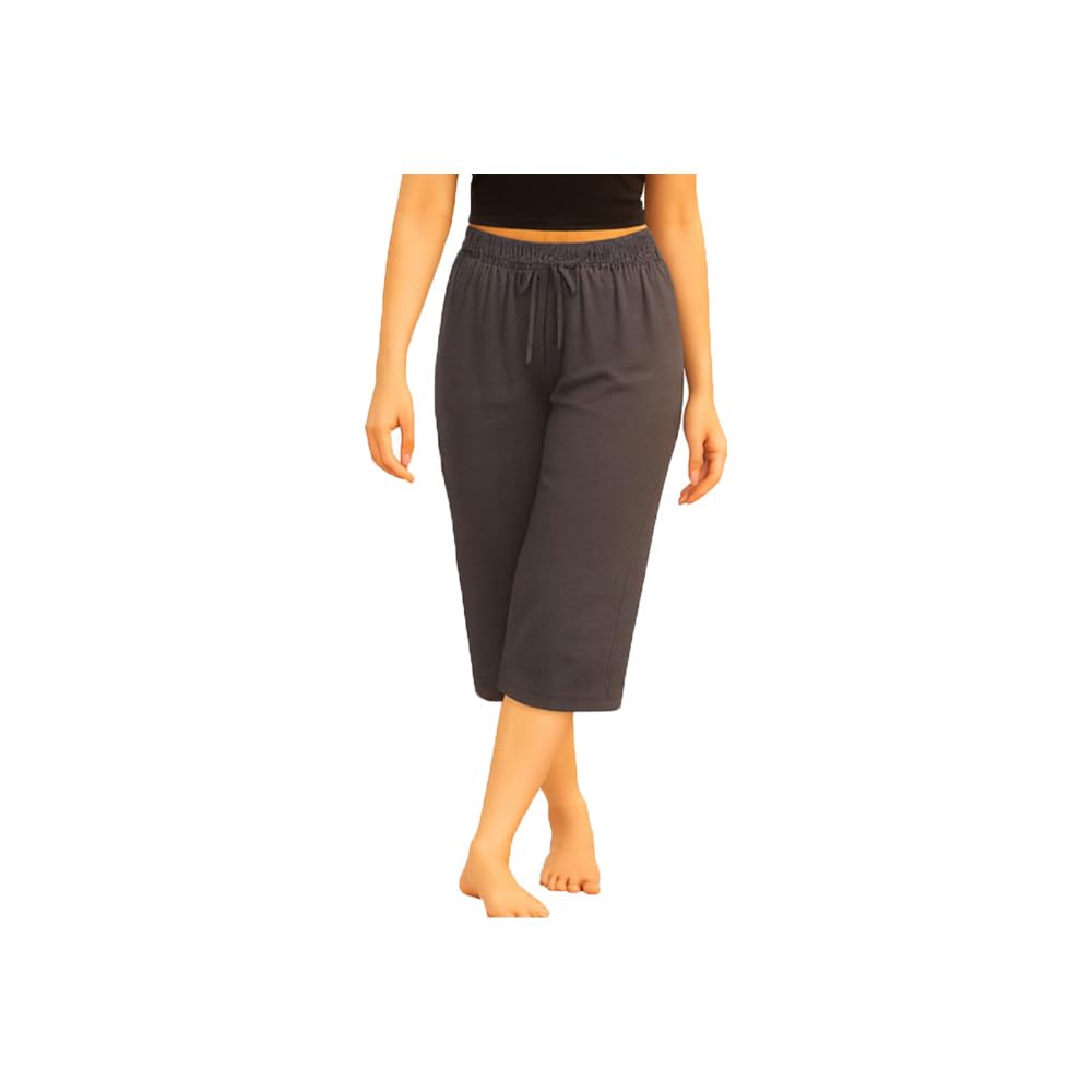 Womens Wide Leg Capris, 3/4th Capri with Loosefit for Girls-picture-44