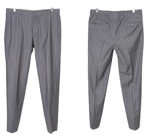 Kromoc Men's Stripe Suit Notch Lapel One Button 2-Piece Tuxedos Wedding Cosplay4