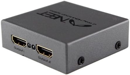 Neet® - 2 Way HDMI SPLITTER BOX 1x2 Port (1 input 2 output) - Active Amplifier -1080p Full HD - Display HD on 2 TVs - ** 3D ENABLED