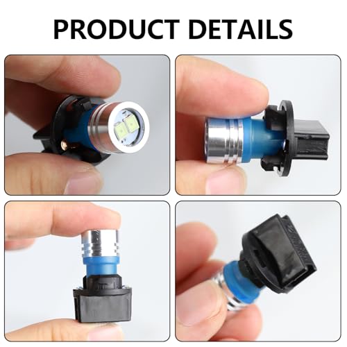6 Bombillas LED para auto T10 Sky Blue paquete 6 piezas miniatura 3