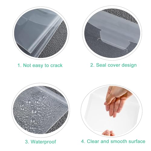 Image of LZBRDY 100 Pcs Clear Stamp and Dies Storage Pockets Transparent Envelope Cases for Cutting Dies Stencil