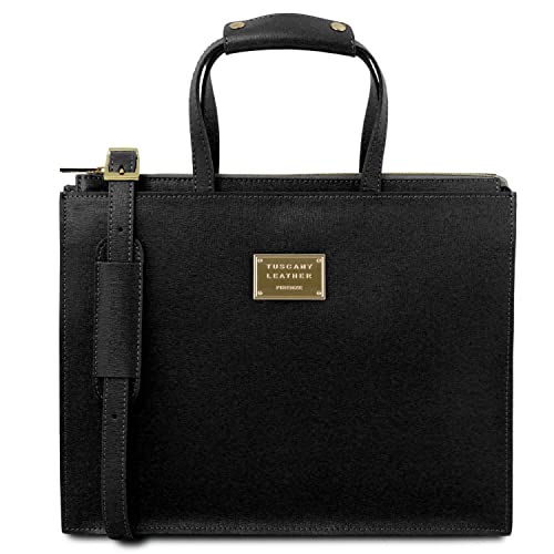 Serviette en cuir Saffiano porte-documents triple compartiment TUSCANY LEATHER