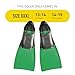 FINIS Long Floating Swim Fins - Training Fins for All Ages - Improves Kick Technique & Body Position - Black/Dark Green - 3XL