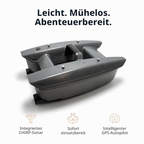Deeper SPARK Smart Bait Boat mit Fish Deeper App und CHIRP Sonar, GPS Autopilot Köderboot zum Karpfenangeln, Telefon- & Tablet-Steuerung, Tragbares RC Fischerboot mit 150m / 492 ft Reichweite – Bild 2