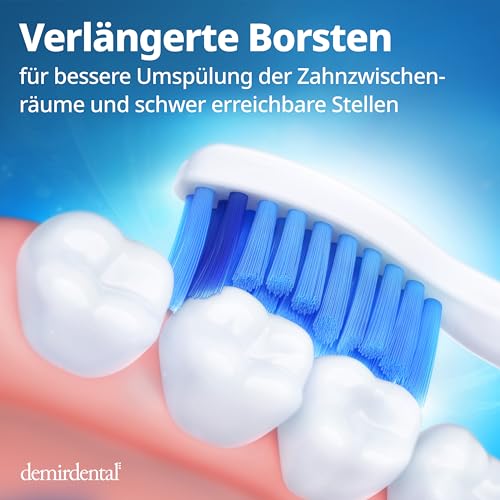 8er demirdental Aufsätze passend für Philips Sonicare Ersatzbürsten ProResults Medium Bürstenköpfe, für täglich präzise Zahnreinigung, HX6018 – Bild 5