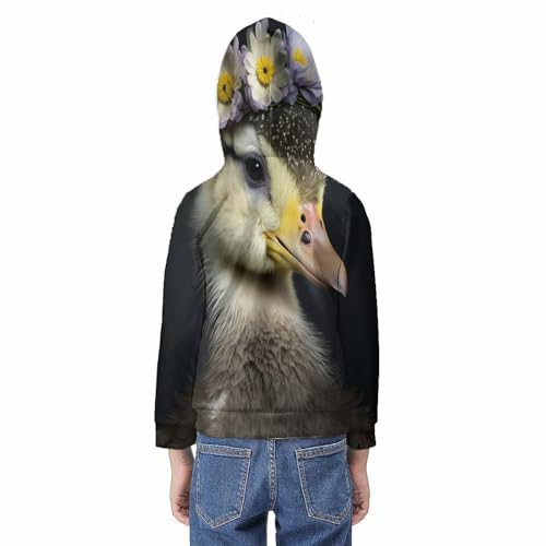 Sweat à capuche bébé avec adorable canard imprimé 3D tout doux
