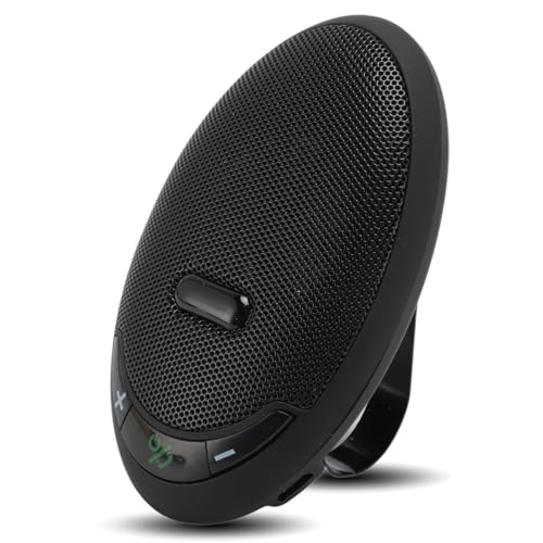Altavoz Bluetooth para Coche para Teléfono Celular, Kit de Manos Libres Portátil para Coche Bluetooth, Asistente de Voz de Soporte, Altavoz Manos Libres Bluetooth BT 5,0 EDR, Kit
