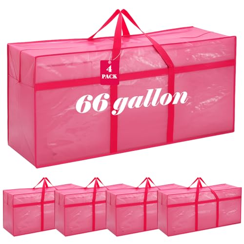 Clysee 4 Pcs 66 Gallon Extra Large Moving Bags Heavy Duty Storage Bag