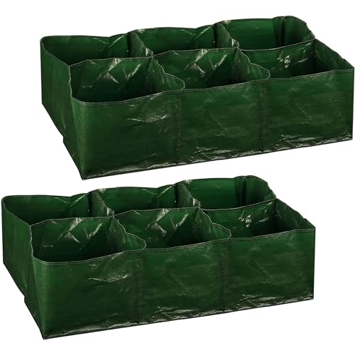 iPower PE Garden Planting Bed 35-Gallon Grow Bag 2-Pack