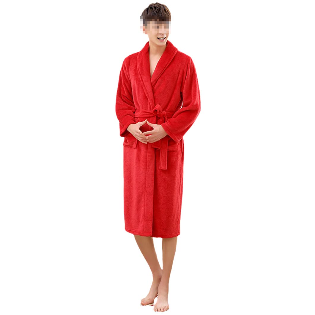 keusyoi Kobiety mężczyźni miękki ciepły koralowy polar długi szlafrok zimowy kimono flanelowa koszula nocna damski szlafrok męski bielizna nocna