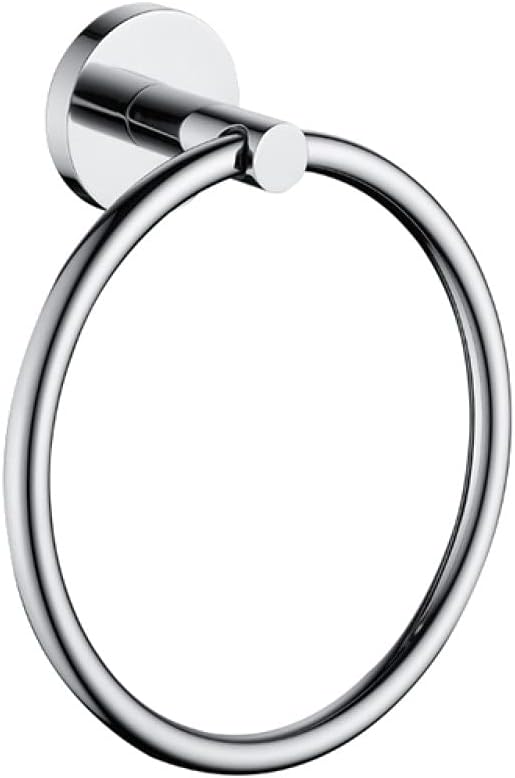 Heavy-Duty Chrome Bathroom Accessories - Robe Hook, Towel Bar Rack, Toilet Paper, Toothbrush(Ba1104 Towel Ring)