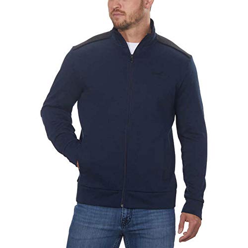 Calvin Klein Menâ€™s Full Zip Fleece Jacket (XL, Royal Navy)