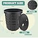 Perforated Sump Pump Basin with Lid, 13 X 11.4 X 15 Inch Heavy-Duty Perforated Sump Pump Bucket with 40 Drainage Holes, Suitable for Yard, Crawl Space, Patio, and Driveway Drainage