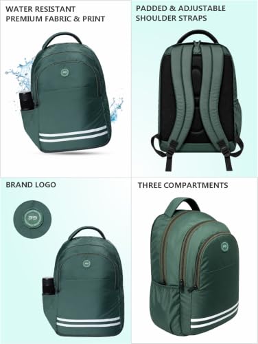 Image of PB Pearlbags FLAUNT 25L Solid Casual Backpack,3 Compartment,Premium Fabric,Water Resistant Anti Theft,School & College Bag for Boys and Girls,Office & Travel Bag for Men and Women,48X31X17 Cms