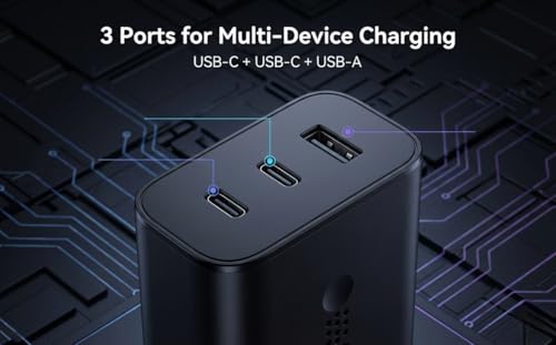 Image of Original CMF 65W Type C to USB A PPS Charging Adapter Compatible with Nothing Phone 4a|4a Pro|3|3a Lite|3a|2a| Plus|2|CMF Phone 2a Pro|S26|10a|Tab S11|Z Fold 7 /6| Quick Charger 65W, 45W, 18W, Black