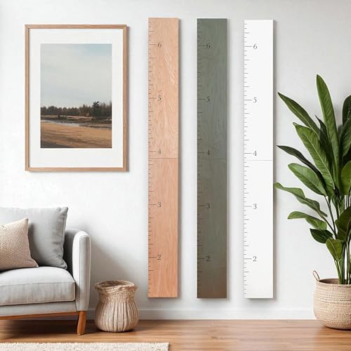 image for HEADWATERS STUDIO Wood Growth Chart for Wall - Growth Chart Wood Growt
