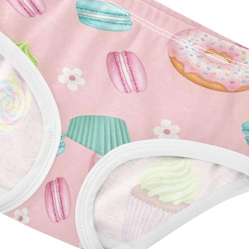 Cotton Toddler Girls Underwear Pastel Cartoon Colored Donuts Pink Panties Little Girl Pattern Briefs Kids Undies 2t4