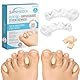 Sanmedix Zehenspreizer – 2 Paar Zehentrenner mit Plug-In System für Hallux Valgus, Ballenzehen & Zehenkorrektur – Silikon Toe Spacer für Damen & Herren (Transparent, Einheitsgröße)