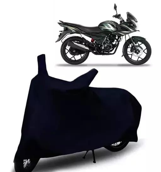 Bick Cover 100% Waterproof(Tested) / UV Protection,Dirt & Dust Proof Bike/Scooty Body Cover for Bajaj Discover 150cc with Premium Polyester Fabric with(Blue) Carry Bag