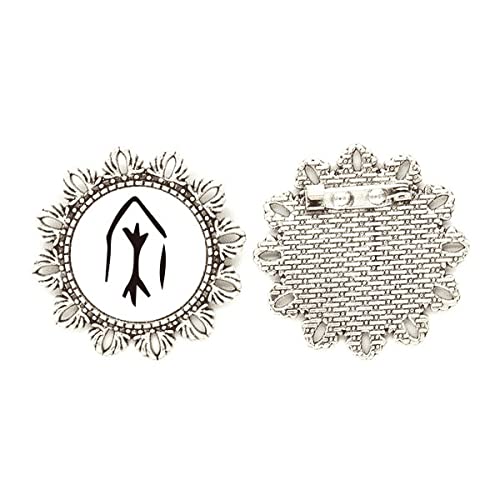 Broche de plata chino pasador de pecho floral con apellido tradicional