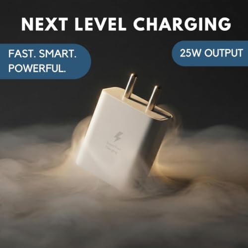Image of 25W PD 3.0 Fast Charger Adapter | USB Type-C Power Adapter Compatible with Samsung Galaxy A15, M35, A35, A55, M05, M15, F15, M55, M34, M14, F34, F14, F54, A14, S24, S23 |Original Charging Speed|