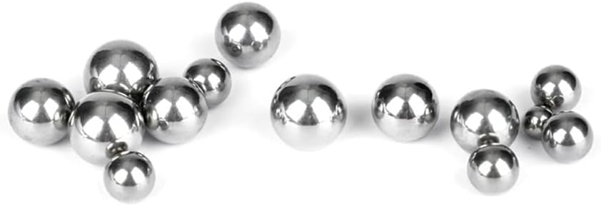 Steel Ball,Ball Bearings,Dia 0.4-60mm 304 Stainless Steel Ball SUS Precision Bearing Steel Solid Small Slides Round Smooth Ball Marbles(1.3mm (500PCS))