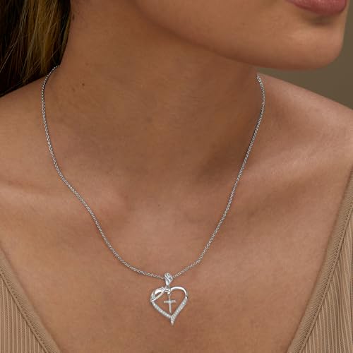 Image of Sterling Silver Pendant Necklace Charms Hypoallergenic Fashion Jewelry Dainty Valentines Day Birthday Gift for Women