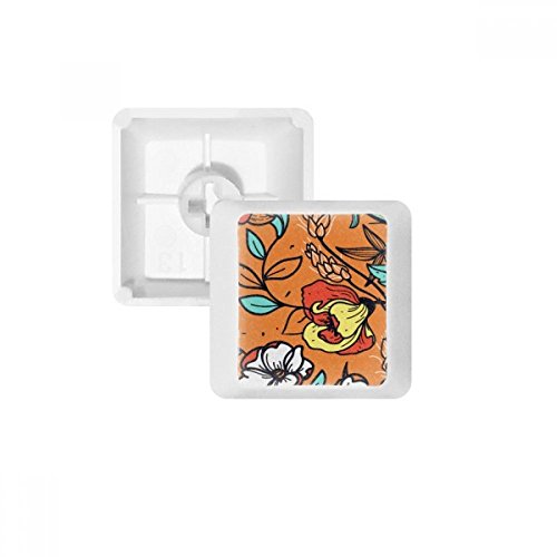 Keycaps PBT pour clavier mécanique blanc, set de touches Lily Camélia sans texte