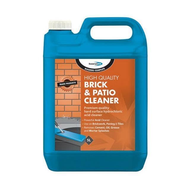 BOND IT Brick & Patio Acid Cleaner Powerful Acidic Cleaning Tiles Cement Concrete Garage Warehouse Floors Oil Grease Size 5L