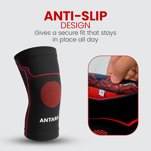 Image of AGEasy (Max Group Knee Cap for Men & Women | Support for Gym, Sports & Pain Relief | 4-Way Stretch, Anti-Slip, Inner Cotton Lining | Knee Sleeves for Squats, Running & Cycling (M)