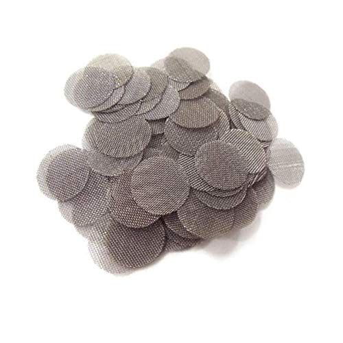 VideoPUP 100 Pieces 60 mesh 3/8 Inch Stainless Steel Screens Pipe Screen Filters, Premium Type 304 Pipe Screen Filters,Silver
