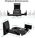 WALI Speaker Wall Mounts, Dual Side Clamping Bookshelf Mounting Bracket for Large Surrounding Sound Speakers, Hold up to 55 lbs. (SWM201), 1 Pair, Black