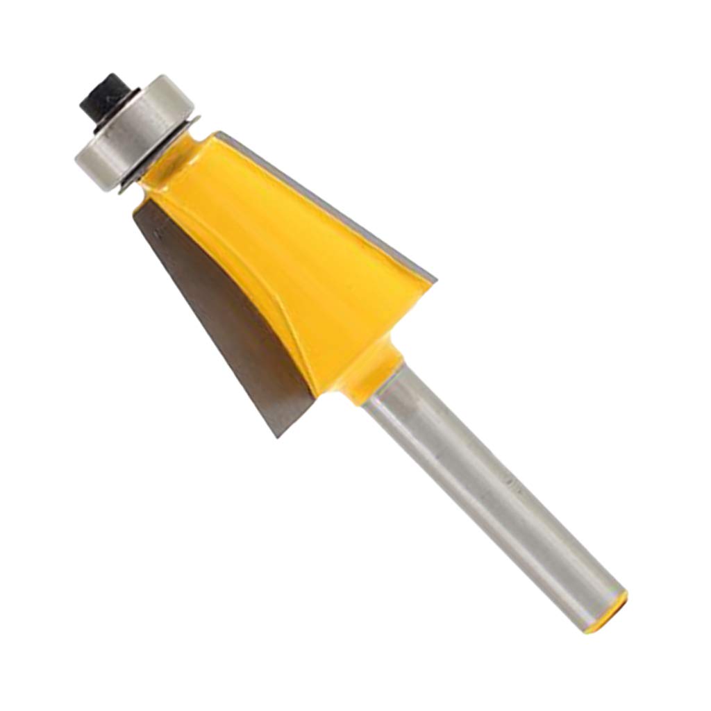 P Prettyia 1/4 Shank 11.25 Degree Chamfer Bevel Edging Router Bit Top Beading Cutter