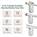 Smart Automatic Curtain Opener - Remote Control with App/Timer/Voice,Upgraded High-Performance Motor, Automatic Light Sensor, Add Gateways, For Google Alexa,No Remote (for Roman rod/T/U track 3in1)