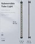 Pawfly 8 W Aquarium LED Light 16 Inch 24/7 Fish Tank Light with Full Spectrum IPX8 Waterproof Light Multi-Colored LEDs with D/N Mode Single Color Effects Timer and Adjustable Brightness