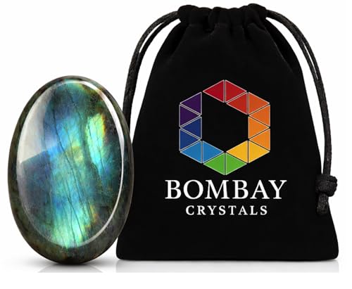 Labradorite Worry Stone – Natural Polished Palm & Thumb Crystal for Stress Relief, Chakra Clarity & Intuition | Travel Mindfulness Gift Stone