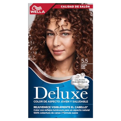 Coloración, Beauty Wella Deluxe Tinte Permanente 5.5 Castaño Claro, 207 g