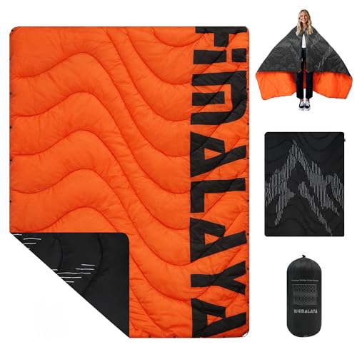 喜马拉雅 Lightweight Camping Blanket, Packable, Down Alternative, Puffy, Printed Wearable...