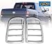 EAG 09-16 Dodge Ram 1500/10-16 Dodge Ram 2500/3500 Tail Light Bezels Triple Chrome Plated ABS