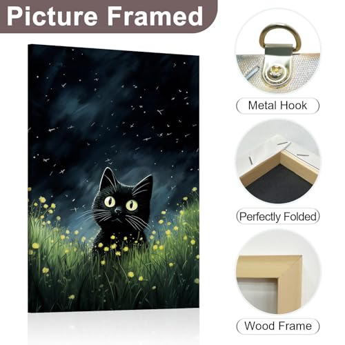 Chat drôle décoration murale abstraite de ferme pour un intérieur cosy
