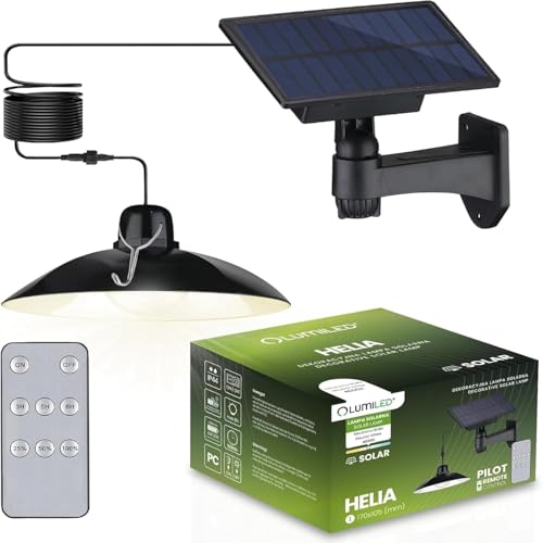 Lumiled Solarlampe Pendelleuchte, Hängelampe für Außen Hängend, Solar Lampe Outdoor IP44 2200mAh Kronleuchter Solar Hängeleuchte für Garten Terrasse Balkon Pavillon Neutralweiß 4000K