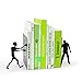 Mustard Zombie Bookends - Metal Bookends with Zombie Design