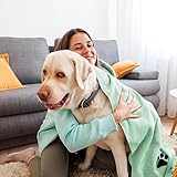 1 toalla absorbente de microfibra para mascotas, toallas bordadas para gatos y perros, toallitas de baño y limpieza para mascotas